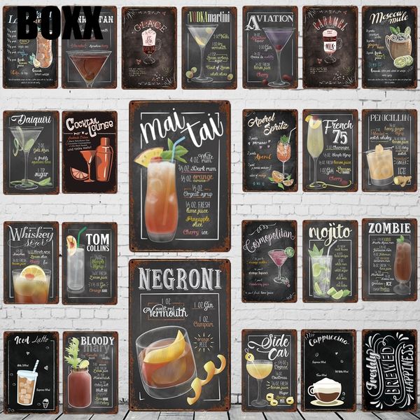 

goblet tin sign food decorative plaque metal vintage wall bar home art kitchen shop decor 30x20cm wall art modern poster