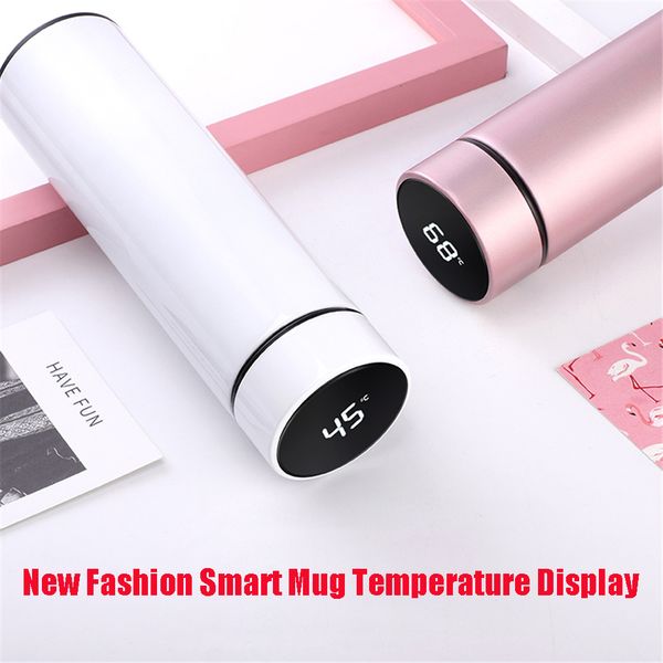 Großhandel Neue Mode Smart Becher Temperatur Display Edelstahl Wasser Thermische Flasche Mit LCD Touch Screen Wasserdichte geschenk Tasse