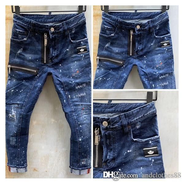 

2020 designer jeans blue black men's slim denim mens designer joggers casual men's jeans size 29-38 ing