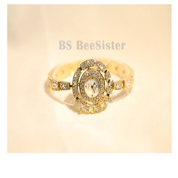 

women's high-end chain watches fashion explosion models waterproof watches customizable small linked list, Slivery;brown