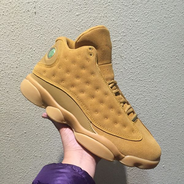 

with box 13 xiii wheat men basketball shoes sports sneakers fashion trainers with box size 8-13, Black
