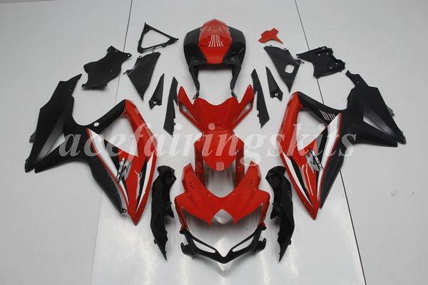 

4gifts injection mold new abs motorcycle fairings set fit for suzuki gsx-r600 gsx-r750 600 750 k8 2008 2009 2010 08 09 10 red balck