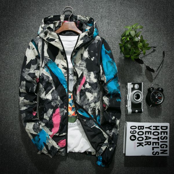 

jacket coats plus size m-4xl causal hooded camouflage jacket thin windbreaker outwear spring autumn bomber jackets men, Black;brown