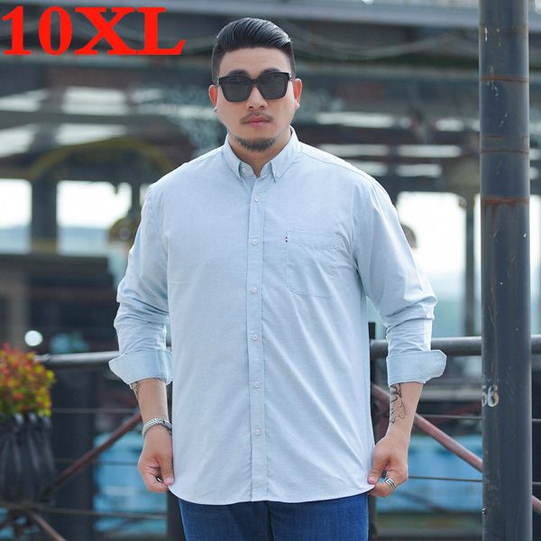 

men's casual shirts plus size 10xl 9xl 8xl 7xl 6xl men loose fit male social brand long sleeve business shirt clothes, White;black