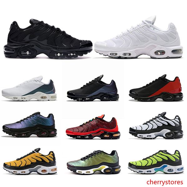 

designer tn plus se men running shoes ultra triple black white og hyper blue total crimson deluxe mens trainers sport sneakers drop shipping