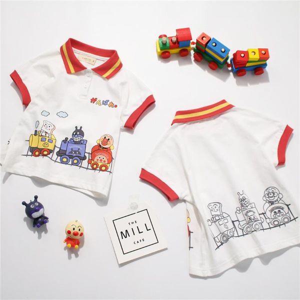 

tonytaobaby men's and women's new cartoon short sleeve t-shirt girls, Blue