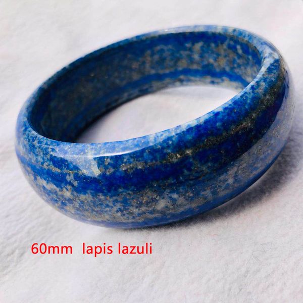 Natural Lapis Lazuli Gemstone Crystal Bangle Bracelet 60MM