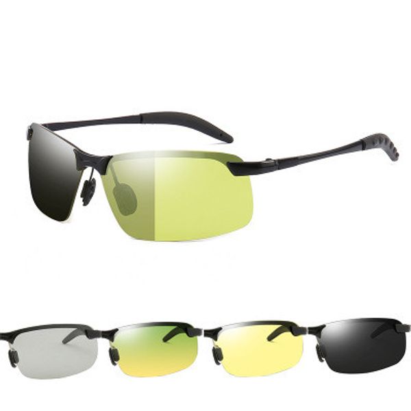 

new fashion trends polarized color change day and night sunglasses men's sunglasses outdoor sports cycling men's glasses women&#03, White;black