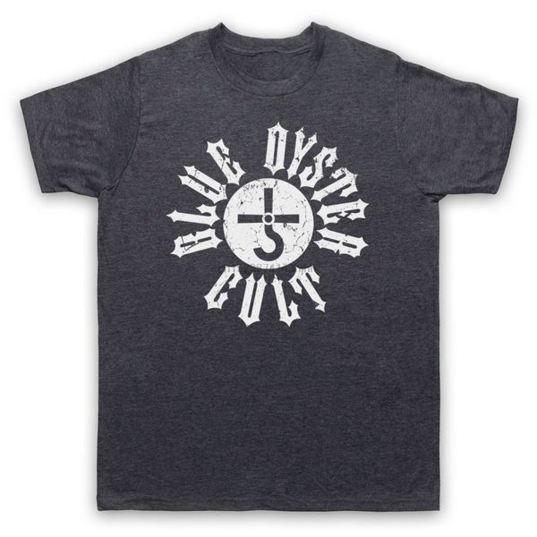 

blue oyster cult logo classic rock reaper adults t-shirt ing, White;black