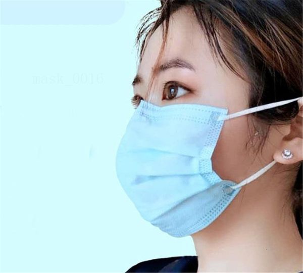 

nyvf 50шт одноразовые dhl 3 слоя дышащие маски для лица 50шт protetive non сплетенная фильтрация пыли безопасный черный синий