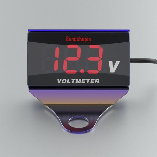 

led motorcycle voltmeter dc10-150v set stainless steel+acrylic replacement