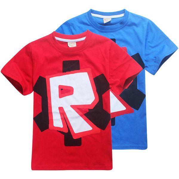 

roblox kids tee shirts 2 colors 4-12t kids boys girls cartoon printed cotton t shirts tees kids designer clothes ss250, Blue