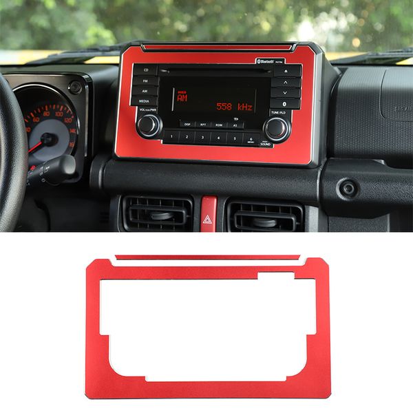 

cd screen cover frame trim decoration stickers for jimny 2019+ car interior accessories aluminum alloy 2pcs car styling