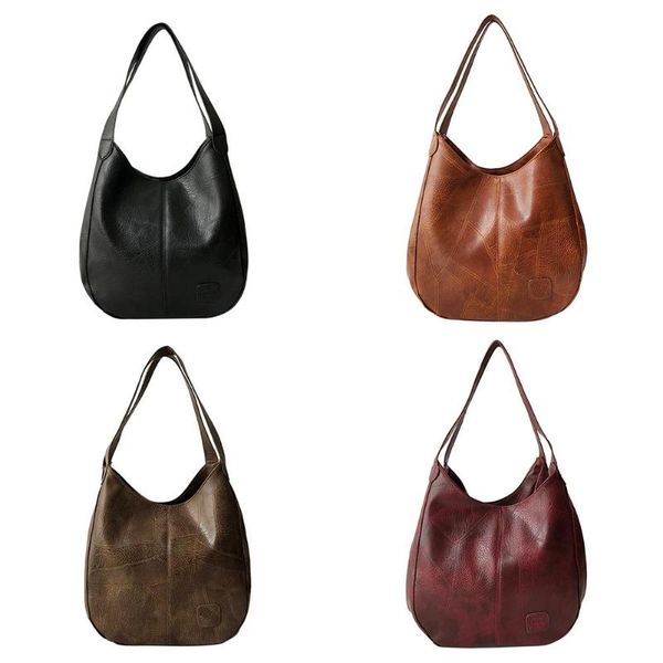 

vintage pu leather women shoulder bag classic fashion handbag shopping bags