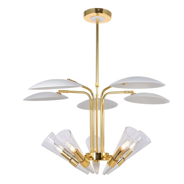 Modern Black Metal Chandelier White Glass Pendant Light Led Ceiling Lamp 5 Heads H057 Multi Light Pendant Brass Ceiling Lights From Cindyyan713
