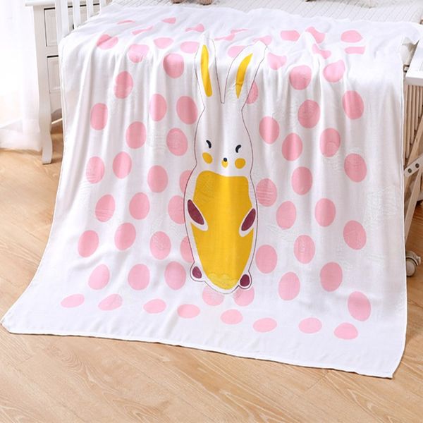 

animal printing baby swaddle wrap bamboo fiber children's blanket breathable infant bath towel gauze baby blanket stroller cover