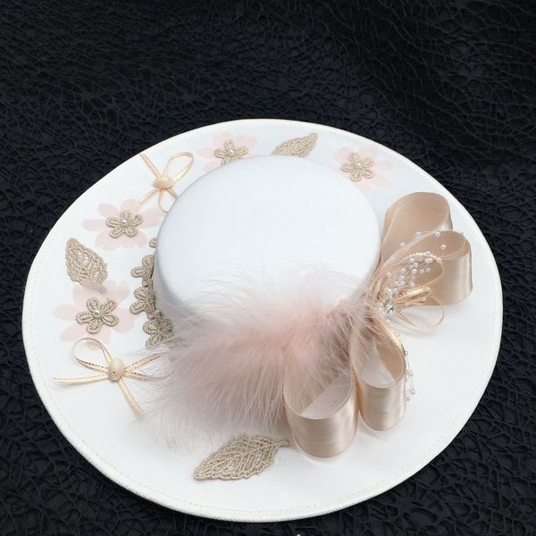 

86nym champagne creative bow lady temperament butterfly knitted flower champagne creative bow lady temperament butterfly hat knitted flower, Blue;gray