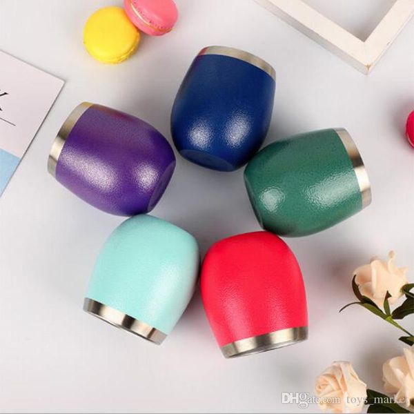 

новый 8 унц. яйцо кружка из нержавеющей стали без стручков пить кофе чашки чая бокал бутылка воды пивная кружка кофе стакан