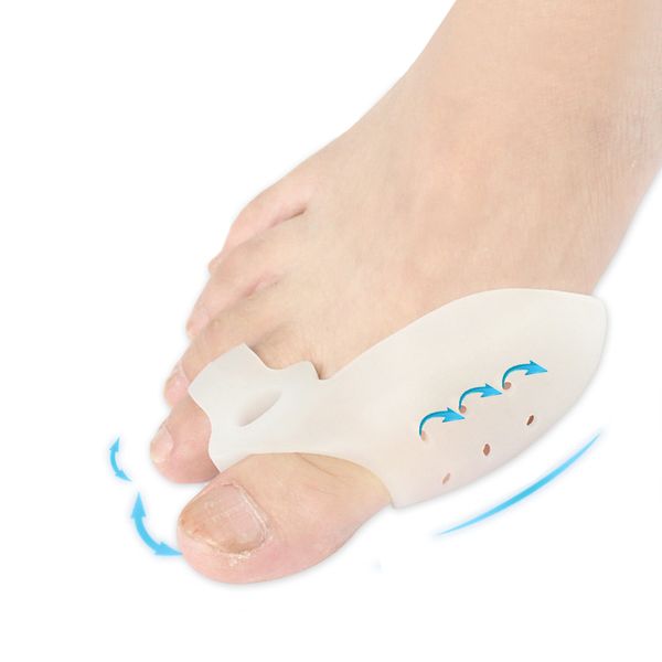 

2016 new 1pair daily use biological silicone big toe hallux valgus corrector bunions treatment appliance toe separator feet care