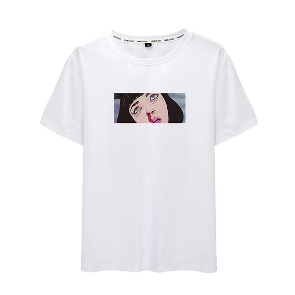 

short sleeve men and women t shirt this killer is not too cold. film periphery printing men and women t shirt round neck clothes, White;black