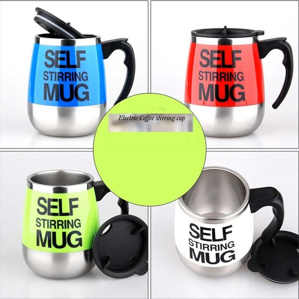 

2018 self stirring coffee cup mugs electric coffee automatic electric travel mug coffee mixing drinking thermos cup mixer dhl an2535