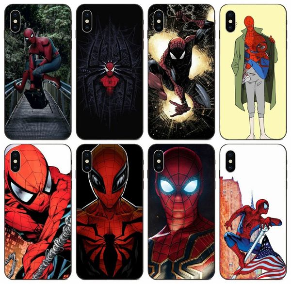 

tongtrade] spider-man super cute case for iphone 11 pro 8 7 6s 5s plus x xs max xr samsung j7 huawei p30 p9 plus htc desire 630 case