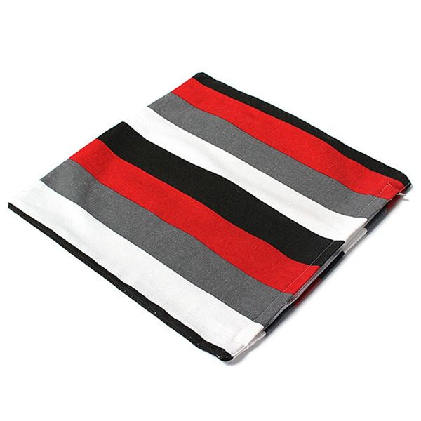 

pillow 40x40 pillow cotton pillowcase white - gray - red black stripes case