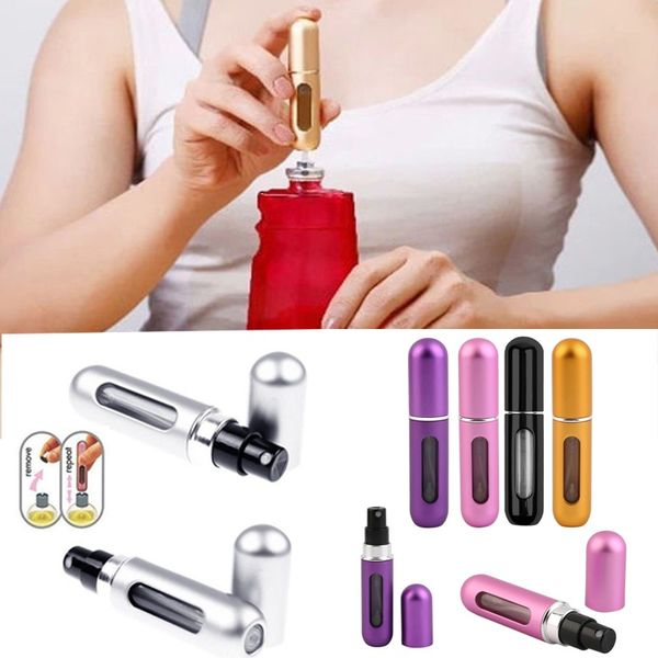 

atomizer portable travel mini case perfume metal bottle empty spray refillable 1 pcs