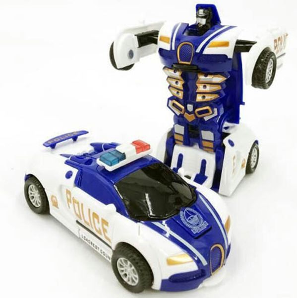 

один ключа деформации робот police car toys фигурка автомобиль робот классическая модель игрушка для детей прохлады