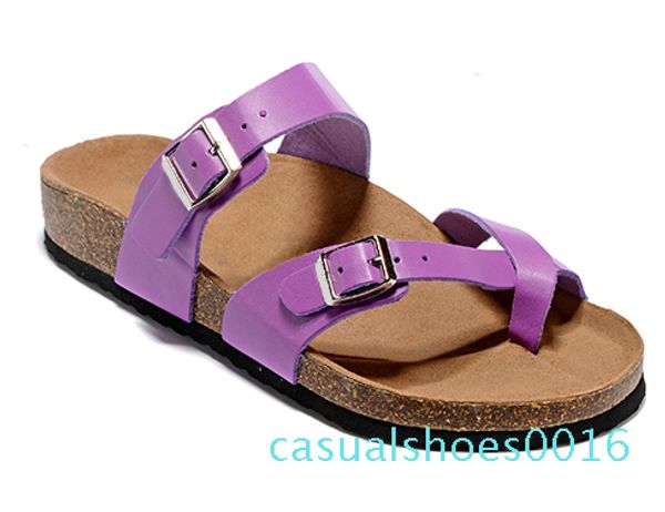 

новый цвет с оригинальной обувью коробка мужские плоские сандалии женская повседневная обувь мужской две пряжки летний пляж натуральная кожа, Black