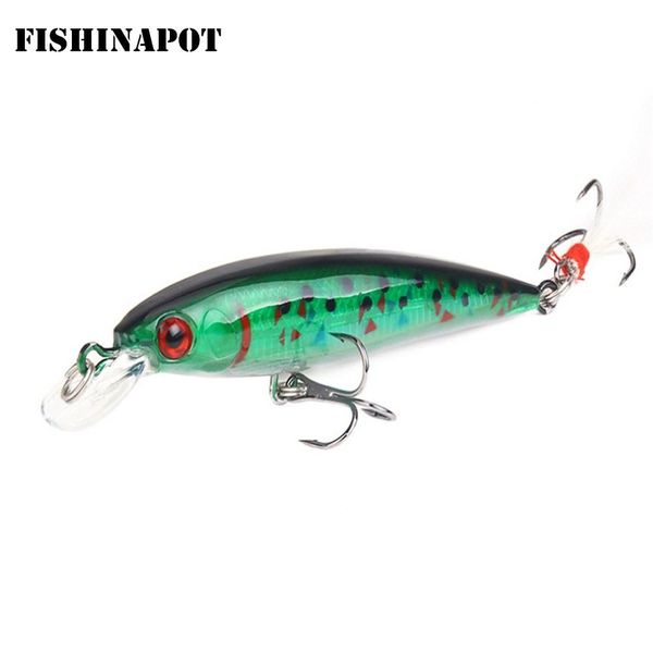 

1pcs minnow fishing lure 9cm 7g isca artificial hard crankbait wobbler baits with feather artificial pike carp fishing tools vkqzz