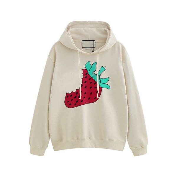 

19fw designer mens sweatshirt street hip hop fashion couple with hoodie strawberry letter printing brand hooded sweate, Black