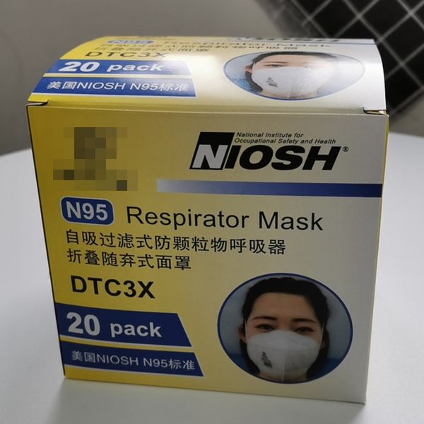 

NIOSH N95 маски респиратор Маска FFP2 Маска DTC3X анти-пыль многоразовые маска для лица с розничной упаковке 20 шт. / лот