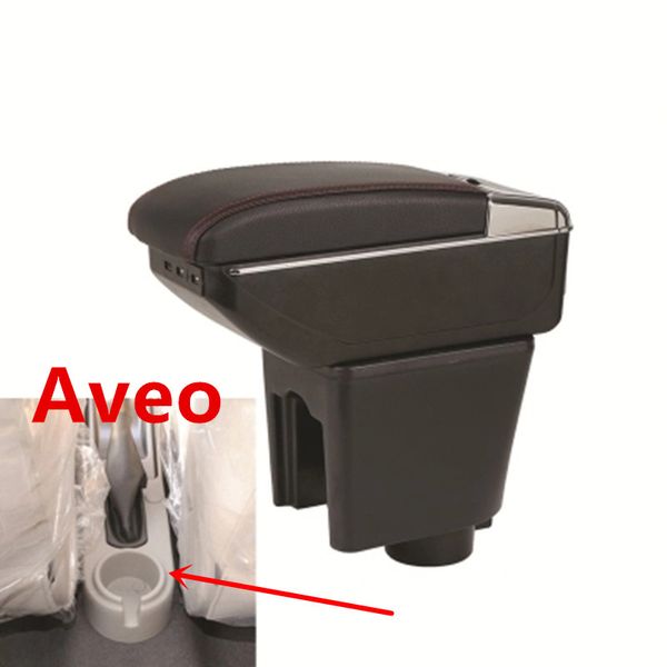 

for aveo t200 t250 t255 2002-2011 rotatable leather center console storage box armrest cup arm rest 2008 2009 2010