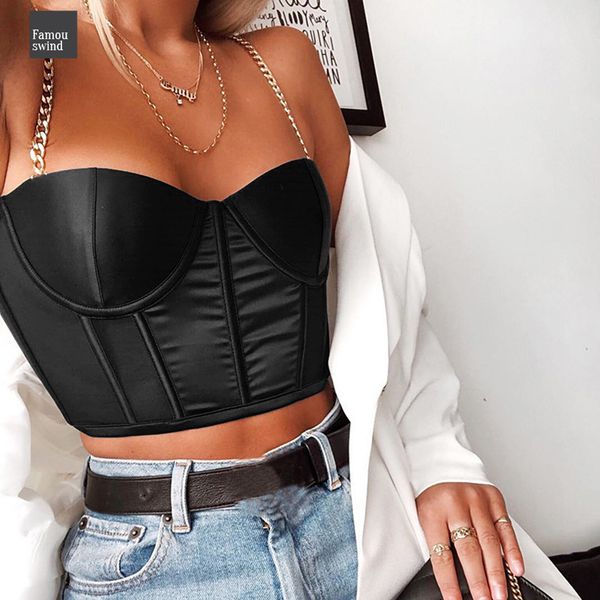 

patchwork elegant strap tank women backless solid crop tees harajuku black cami summer camisole, White