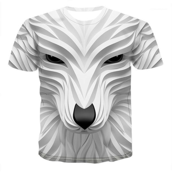

fashion designer style short sleeve crew neck tshirts mens personality 3d animal print mens tshirts, White;black