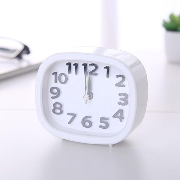 

wall clock table clock rectangle small bed compact travel quartz beep alarm cute portable