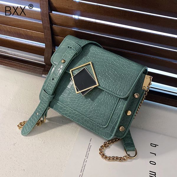 

bxx] vintage pu leather shoulder bags for women 2020 spring chain lady crossbody bag female solid color handbags hl401
