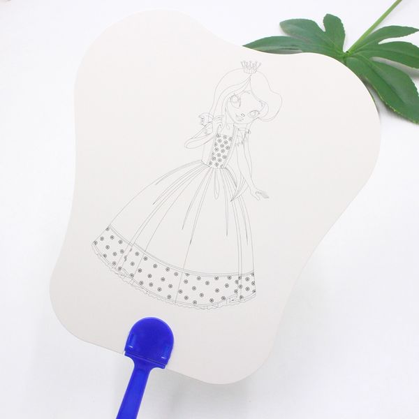 

hot 5 шт diy бумага вентилятор белого doodle инструмент art картина durable для детей детей nds других ручного инструмента