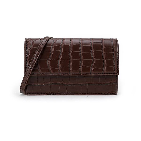 

leather crossbody bags for women new retro fashion handbag crocodile pattern solid color small square bag shoulder messenger bag