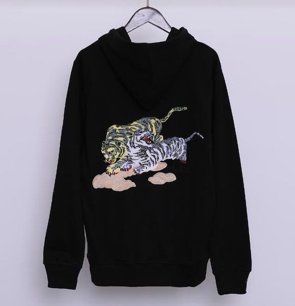 

роскошные дизайнерские мужские толстовки модный бренд мужские толстовки с тигром осень уличная кофты для мужской одежды опционально, Black