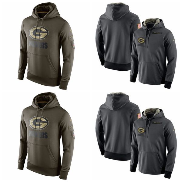 

men women youth green bay packers nike salute to service player performance nfl hoodie - anthracite, Blue;black