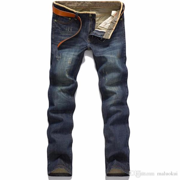 

мужская известные марка брюки джинсы дизайнерские джинсы мужчины высокого качества джинсовые брюки (без ремня, Blue