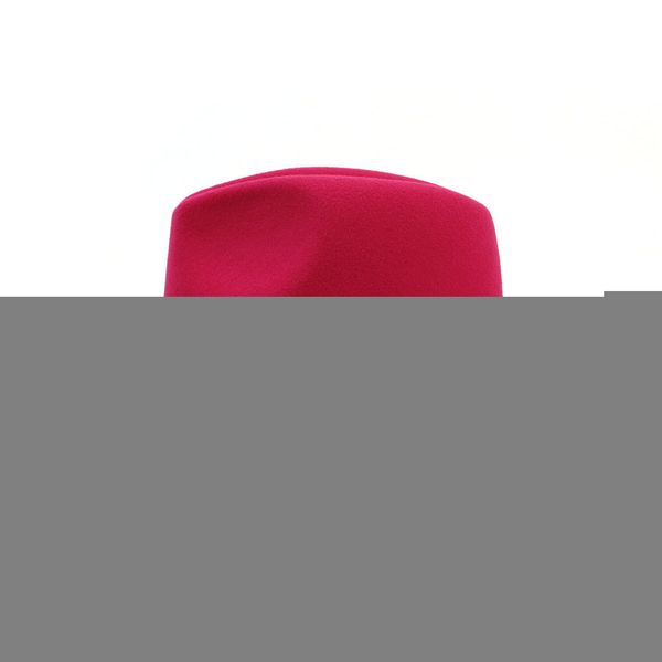 

fashion-rosy wool felt jazz fedora hat with ribbon wide brim panama formal hat trilby ladies fascinator dress hats, Blue;gray