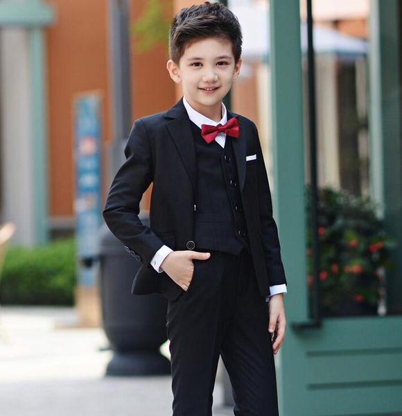 

boys suits for weddings kids prom suits black wedding suits kids tuexdo big children clothing set boy formal classic costume, Blue