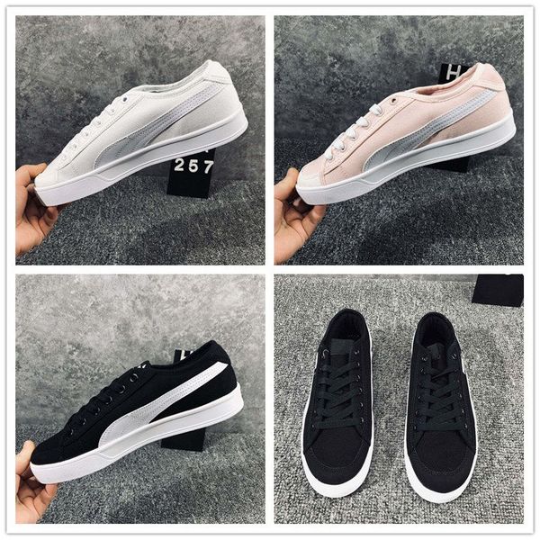 

fashion designer low-womens casual canvas shoes skateboard sneakers white black pink outdoor sports shoes size 36-40