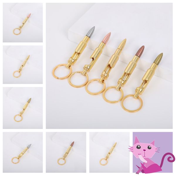 

5style bullet bottle openers zinc alloy key ring pendant bullet model bullet bottle openers keychains bar gadget kitchen tools t2i5254