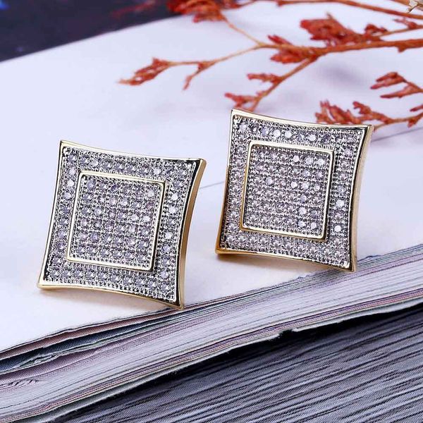 

hiphop hip-hop man ear nail ornaments micro zirconium rock ear shape nail, Golden