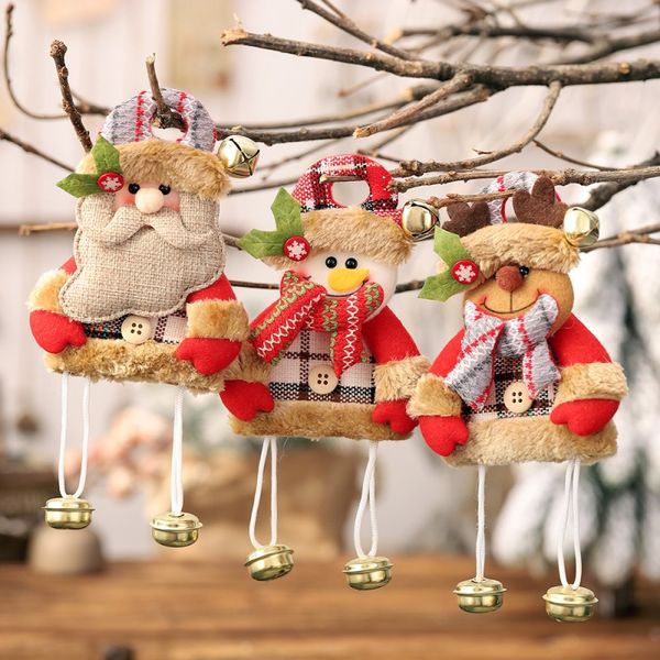 

christmas hanging ornaments for home treeornaments cloth doll dancing santa claus snowman deer bear hanging pendant gift
