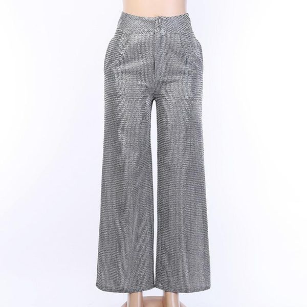 

women's high waist glitter wide leg pants night out clubwear women party clothes summer trousers, Black;white